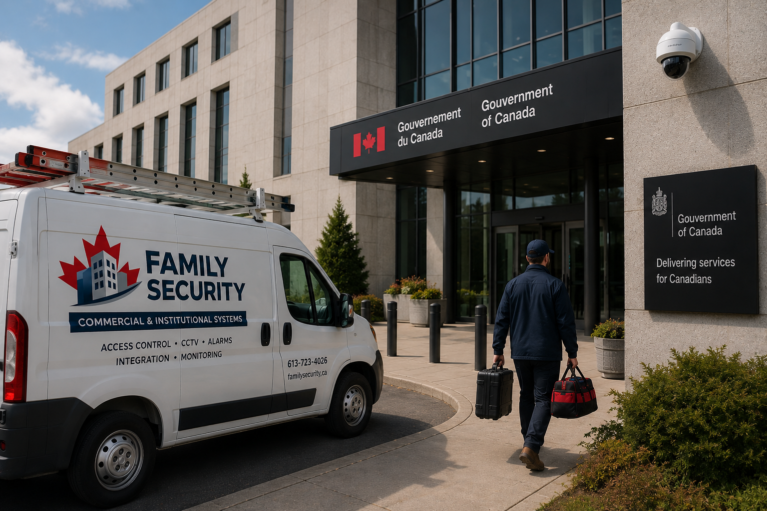 Access control panel in a south Ottawa facility representing Nepean security service coverage