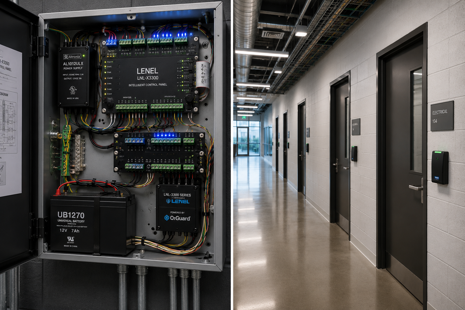 Enterprise commercial multi-tenant deployment showing shared infrastructure and suite-boundary access control in an Ottawa property management context