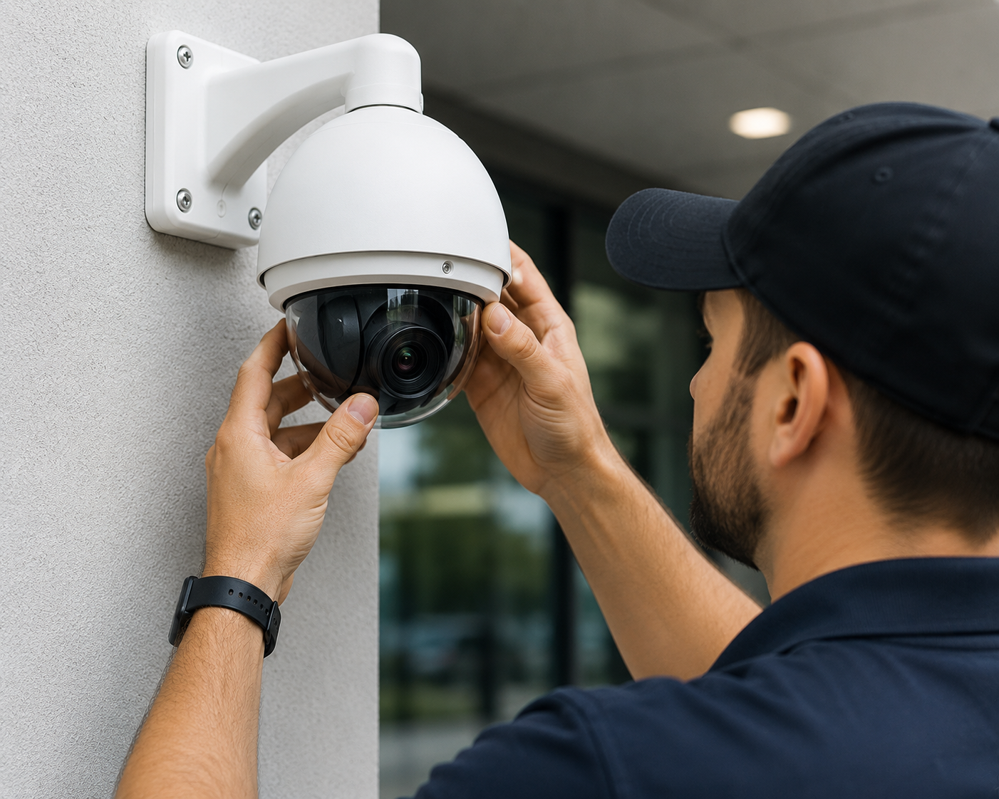 CCTV systems Ottawa — large video wall security control room at a commercial facility