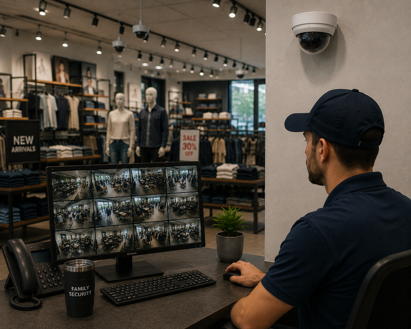 Security camera systems Ottawa — commercial retail and interior zone coverage