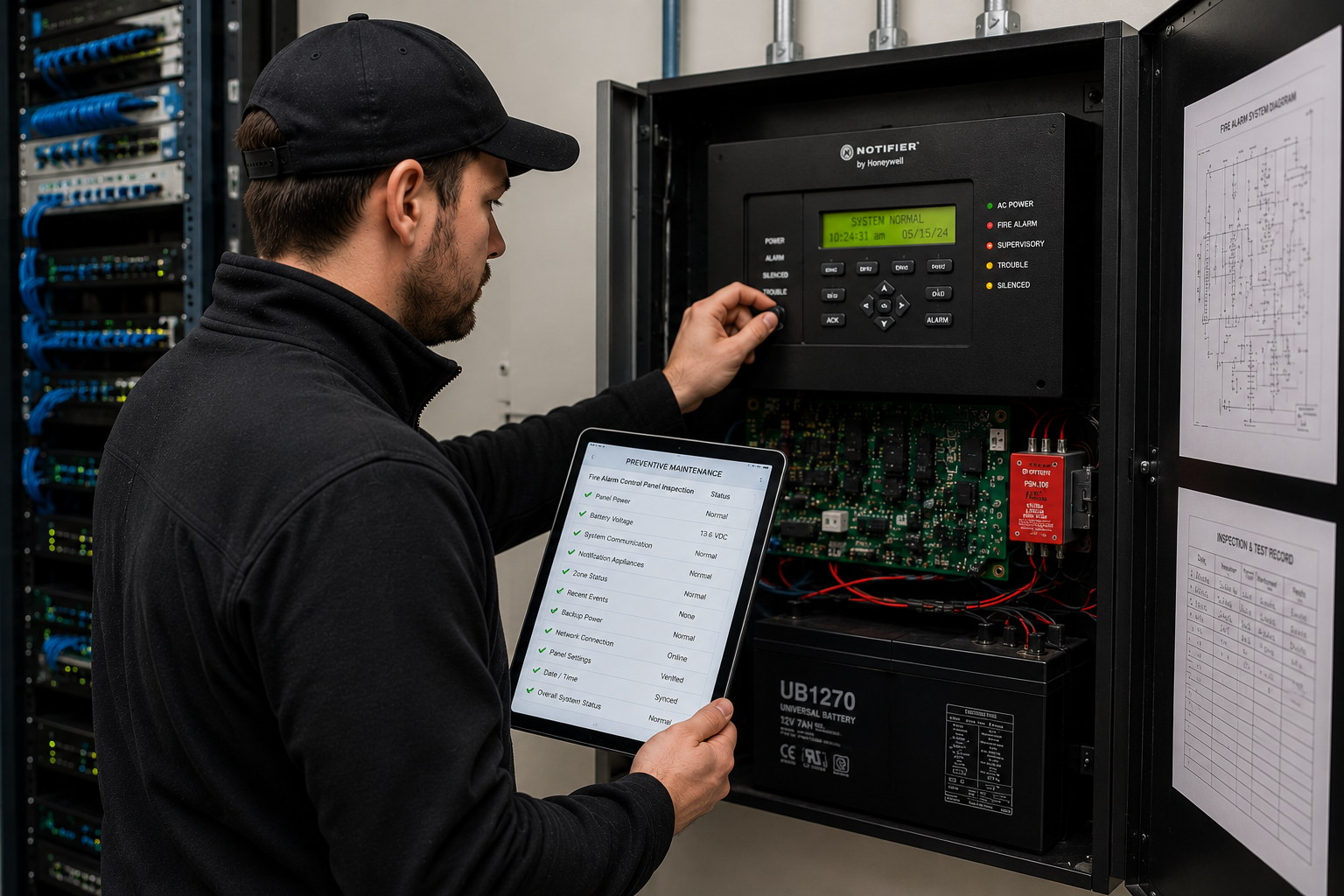 Security system integration Ottawa —operator on unified platform connecting tenants and entrances in commercial office building