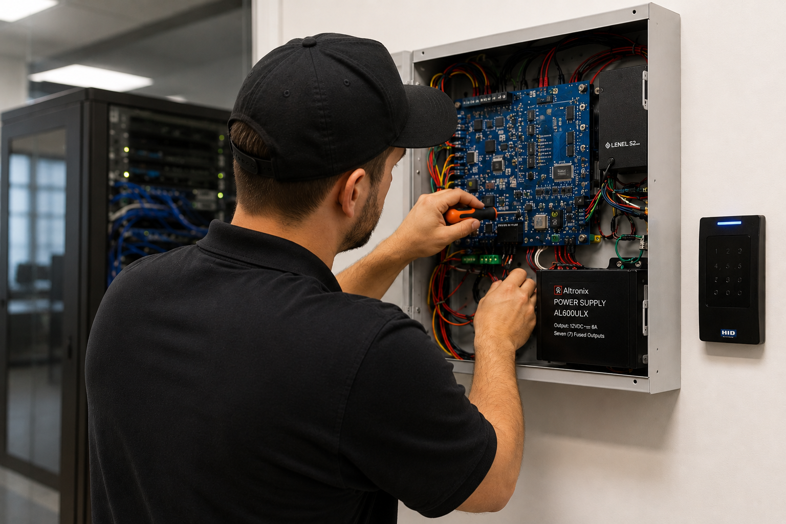 Security services Ottawa — enterprise CCTV monitoring workspace at commercial facility in the National Capital Region